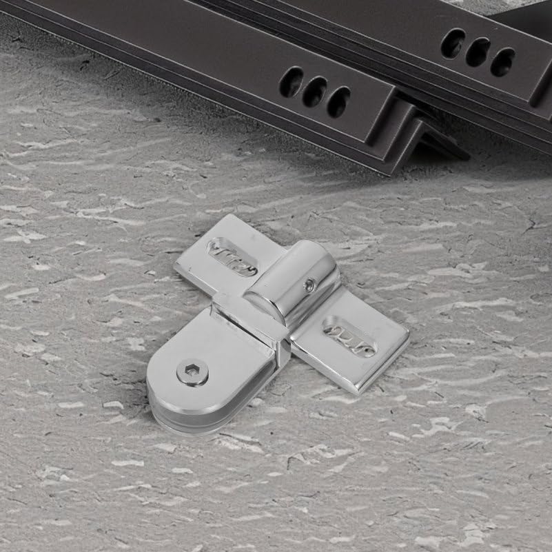 iplusmile Shower Door Pivot Hinge: 2pcs Glass Shower Door Pivot Hinges Repair Kit with Top and Bottom Clamps for Barthroom Glass - Image 4