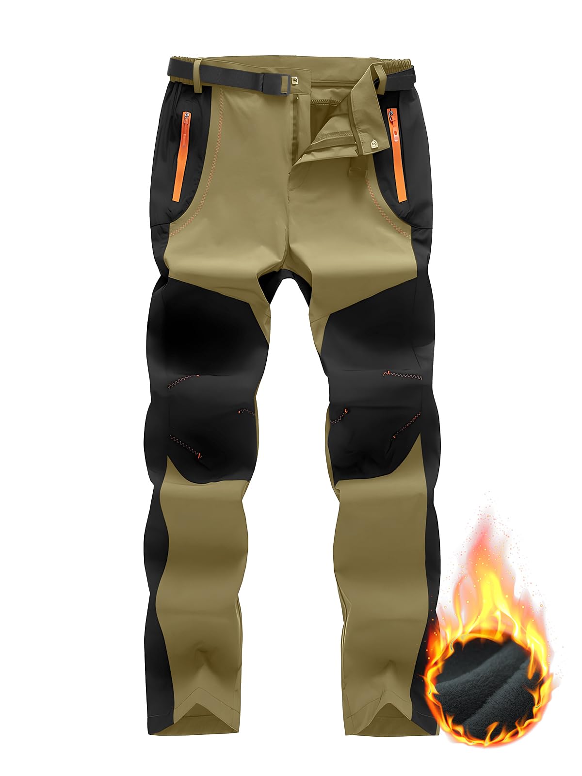 Snowpants Men Wespornow Men's Fleece Lined Hiking Pants Water