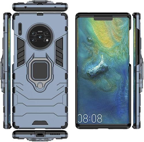 Miniatura 4 de Compatible with Huawei Mate 30 Pro, Huawei Mate30 Pro 5G Case, Metal Ring Grip Kickstand Shockproof Hard Bumper (Works with Magnetic Car Mount) Dual