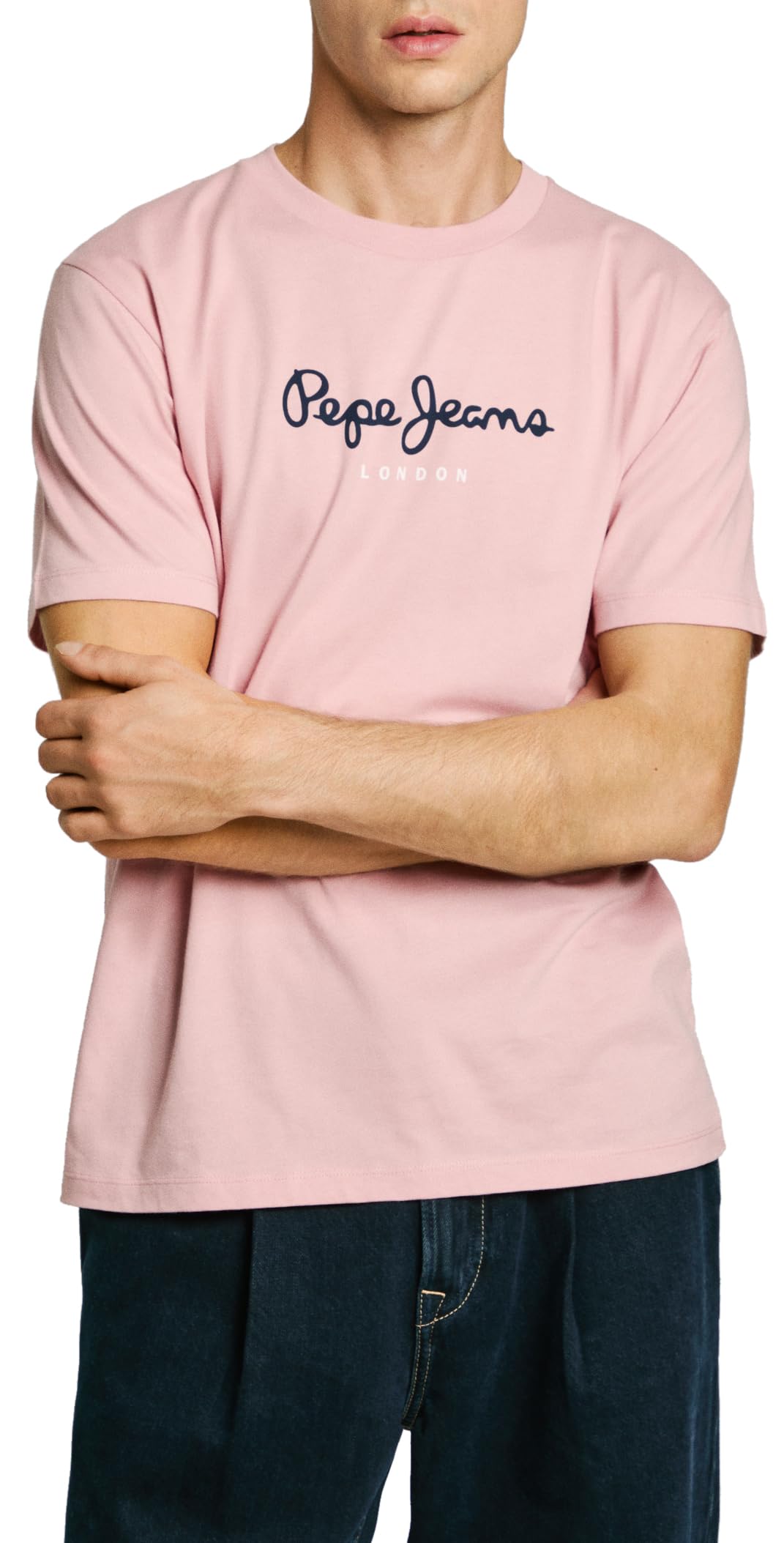 Pepe Jeans Men's EGGO N T-Shirt, Pink(Pink), XL