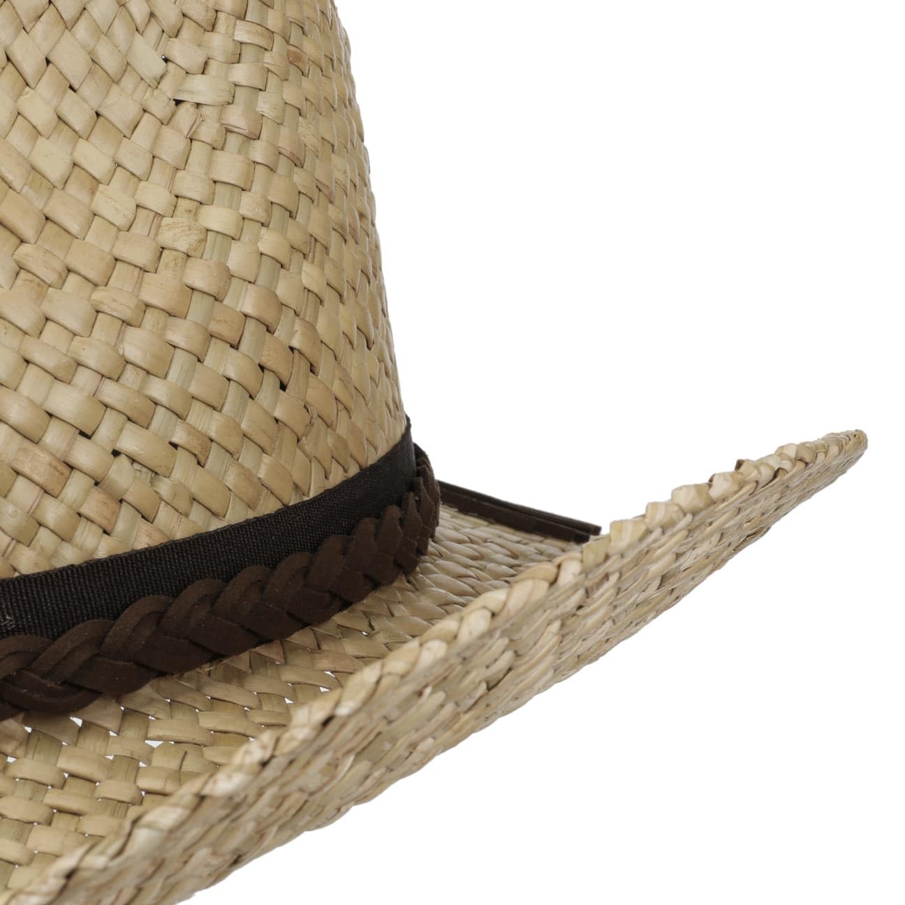 LIPODO Palmhurst Sombrero Cowboy Paja Banda de Piel Sintetica Unisex Primavera Verano