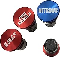 Vista 1 de FainWan 3 piezas EJECT FIRE MISSILES NITROUS botón encendedor de cigarrillos cubierta de repuesto 12V fuente de alimentación se adapta a la mayoría