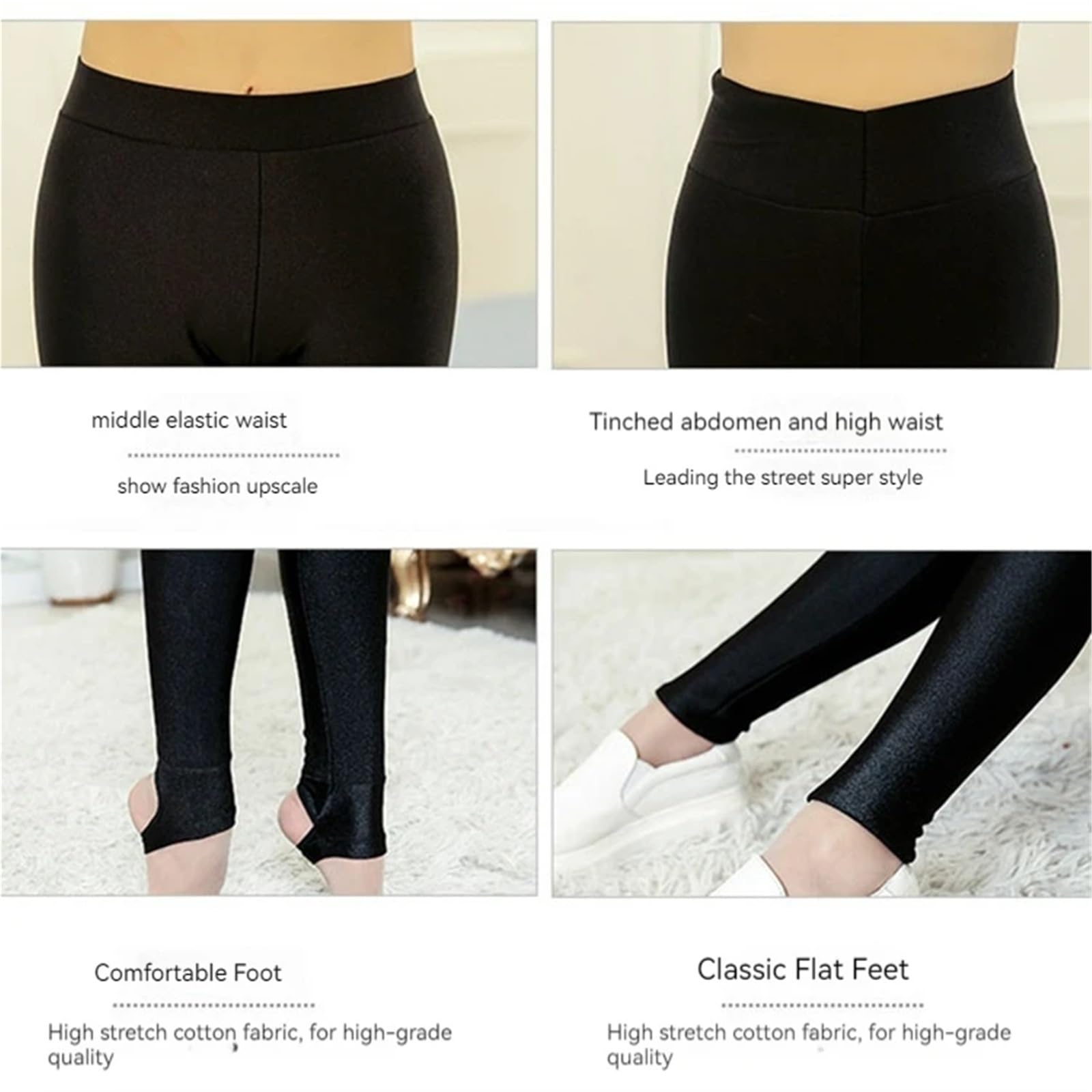 Collant Polaire épais Chaud for Femme Collant translucide Bas Thermique élastique Sexy Femme Collant Taille Haute Leggings(Black,2XL)