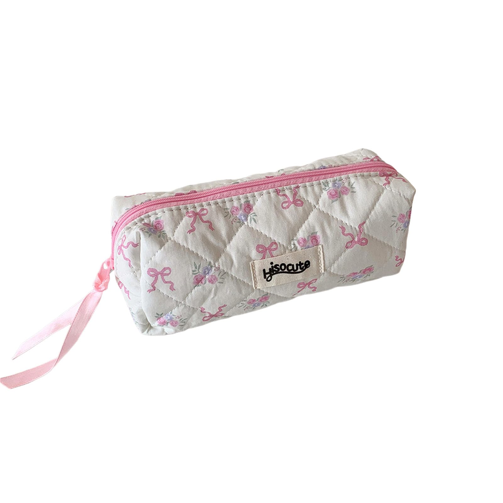 Bottone Pencil Pouches Pen Bag Simple Pencil Case Sweet Bows Bag Pen Pouches Aesthetic Case Back to School Supplies Aesthetic