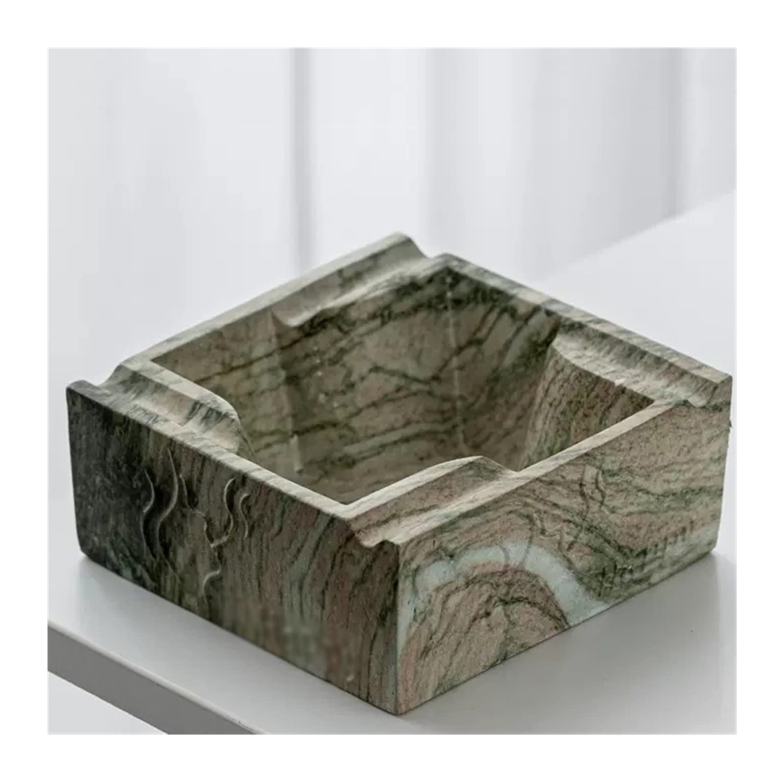 Gthtuhfd 2 Ash Tray Square Ashtray Ceramic Decorative Ashtray Home Living Room Bedroom Cigarette Cigar Ashtray Simple Atmosphere Five Colors Ashtray For Outside Patio,