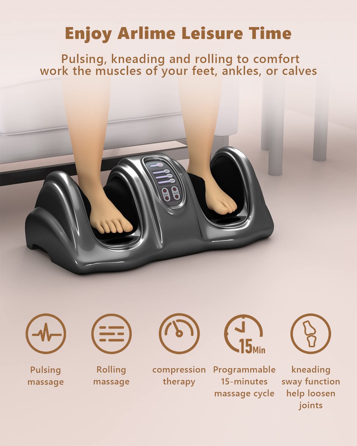 ARLIME Masajeador de pies Shiatsu con control remoto,