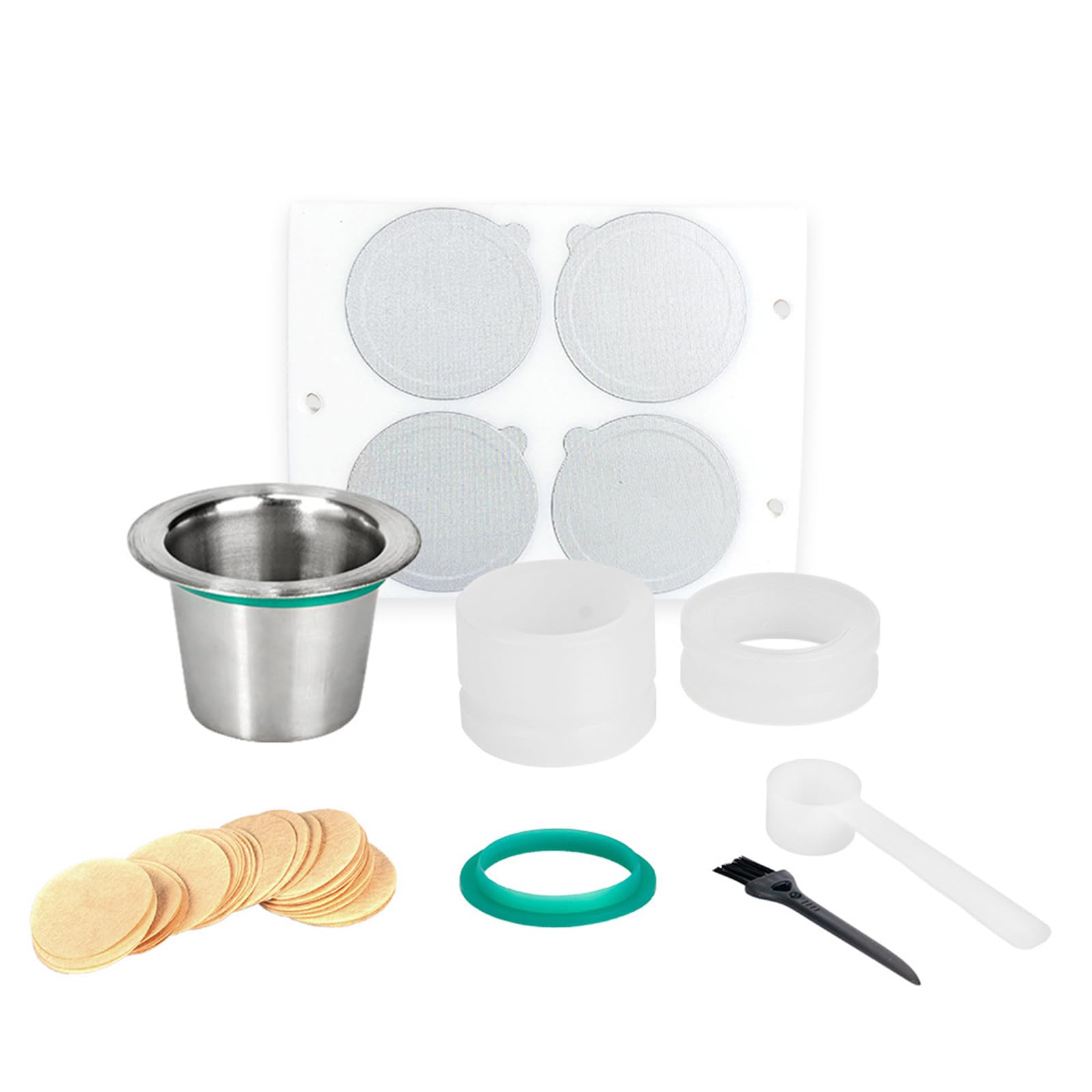 Xjdzineq Coffee Basket for Maker Machine Refillable Filter Basket Stainless Steel Espresso Accessories Stainless Steel Filter