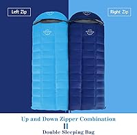 Vista 5 de 10°F 0°F 10°F 15°F Down Sleeping Bag for Adults,800/650 Fill Power,Ultralight Wearable 4 Season Cold Weather Rectangle Sleeping Bag for Camping