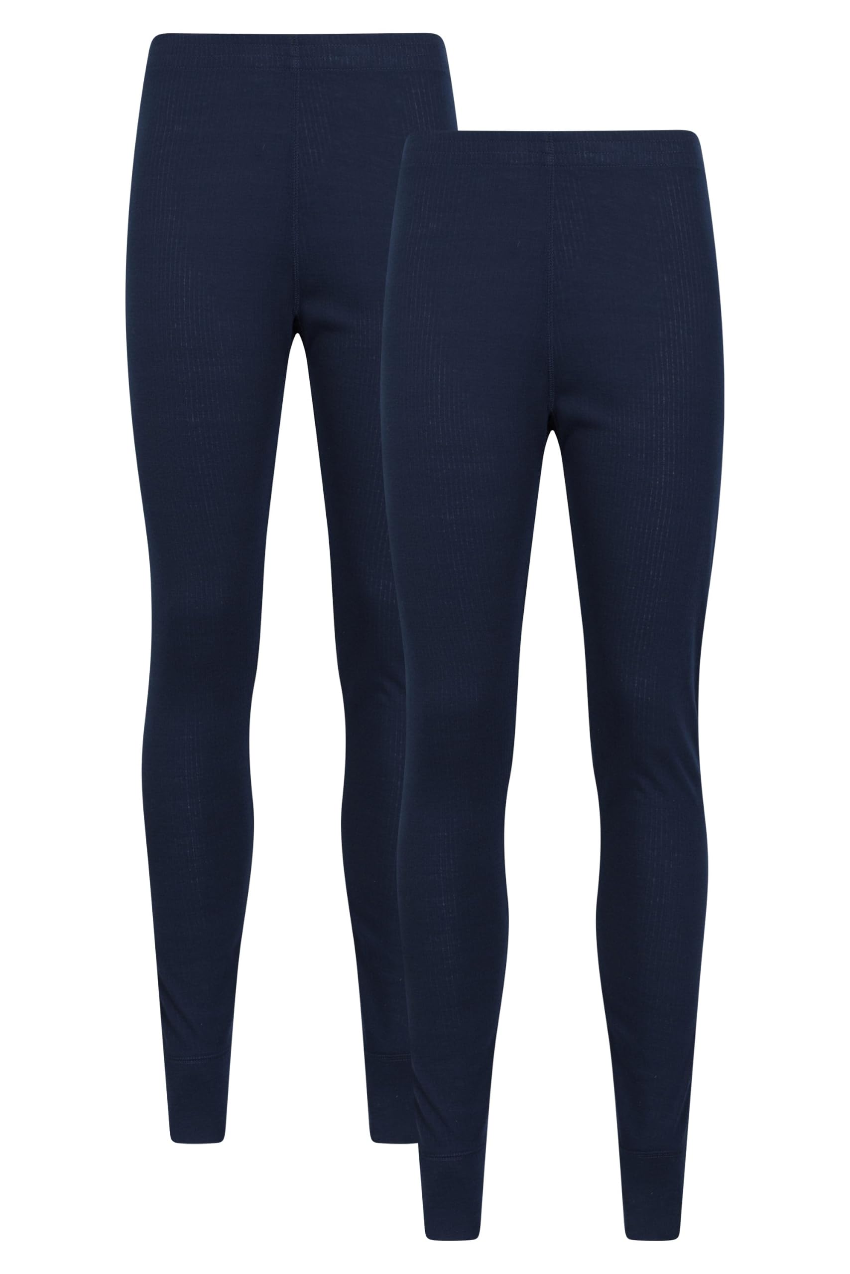 Mountain Warehouse Talus Womens Baselayer Pants - Multipack Ladies Leggings, Isotherm, Warm - Best for, Skiing, Snowboarding Navy (2 Pack) 12