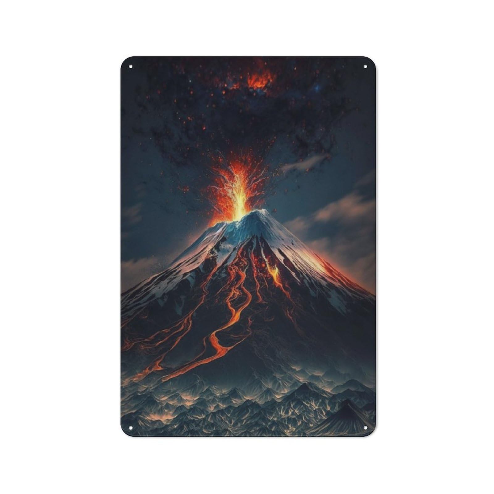 Junmoney Mountain Fuji Japan Classic Decorative Tin Plaque 30X20cm Featuring Novelty Wall Art For Home, Shop, Pub Or Studio Wall