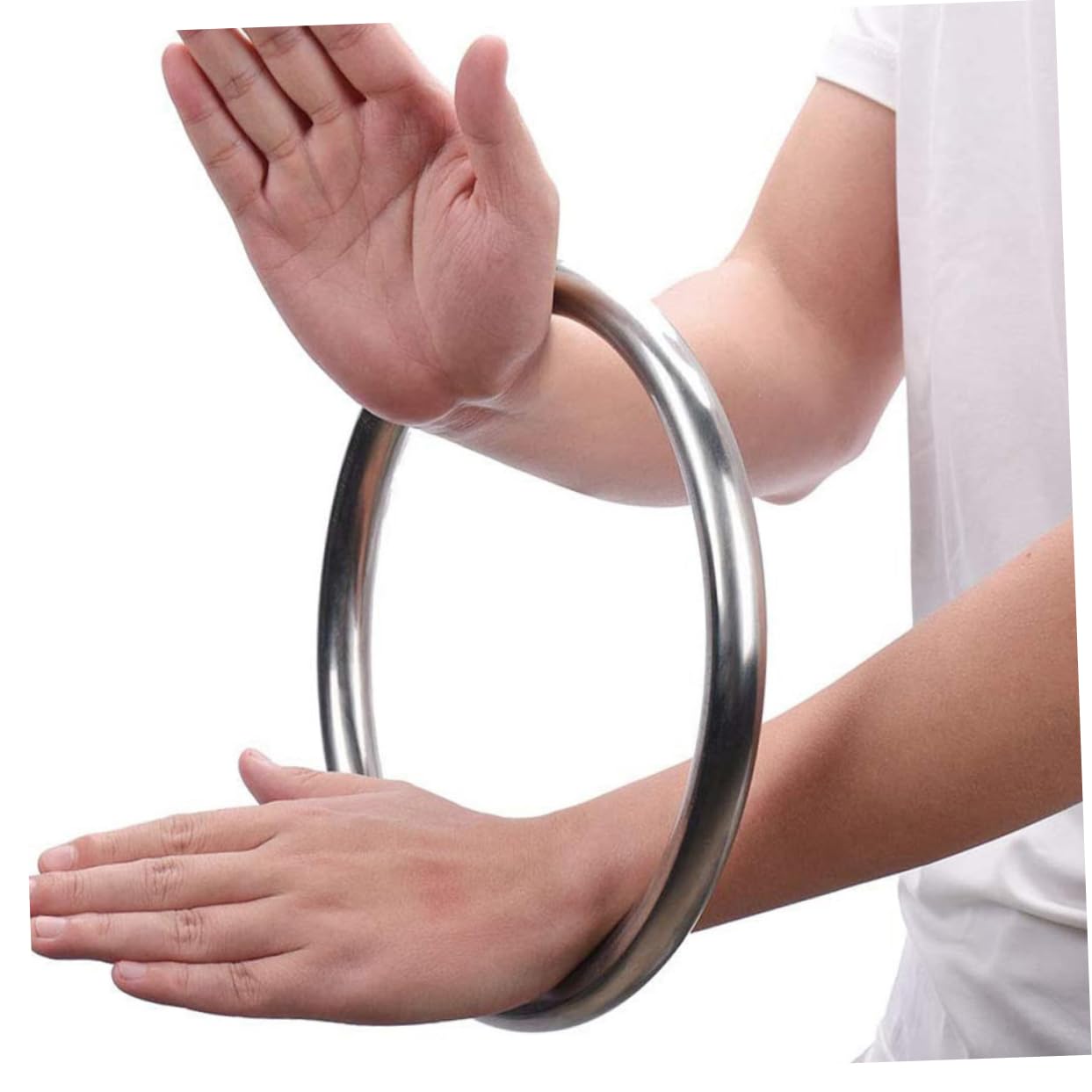 SUPVOX 2 Piezas Anillo de Acero Inoxidable Wing Chun Circulo de Entrenamiento Kung-fu