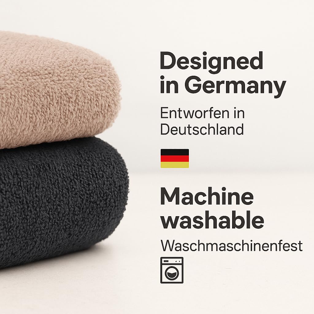 Betz Berlin Handtuch-Set 12-teilig 100% Baumwolle Oeko-TEX® 360g/m² Cappuccino Graphit