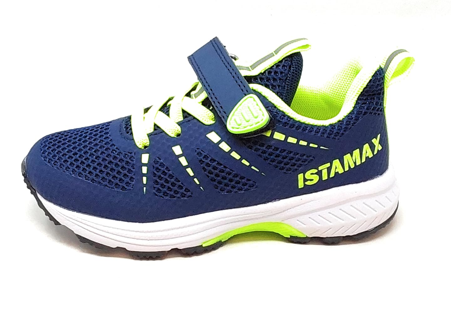 Scarpa Sportiva Modello IMAA3807 Blu Giallo Neon a Lacci Elastici e Strappo