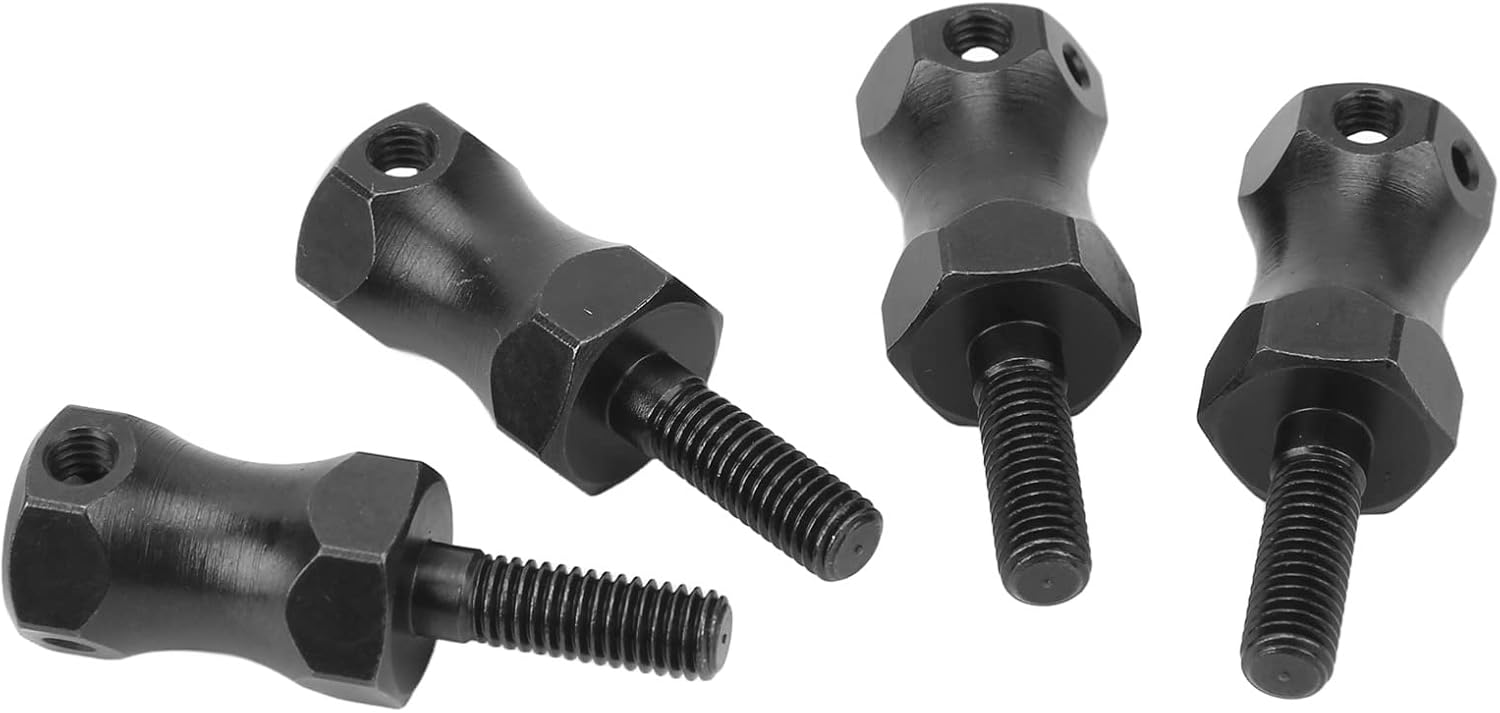 Hapivida 4Pcs RC Hex Hub,15mm Steel Wheels Extension Hex Drive Adapter Combiner Hex Coupler for 1/10 RC Crawler