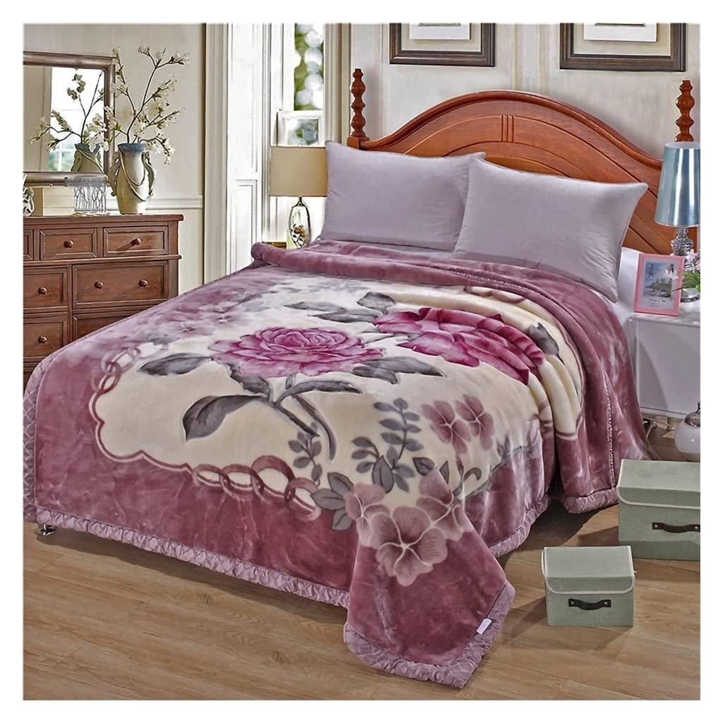 Mantas para Cama Invierno Manta De Cama De Forro Polar, Funda De Cama, Funda De Cama Suave Y Cálida, Sofá De Franela A Cuadros, Fácil De Mantener Mantas para Sofa