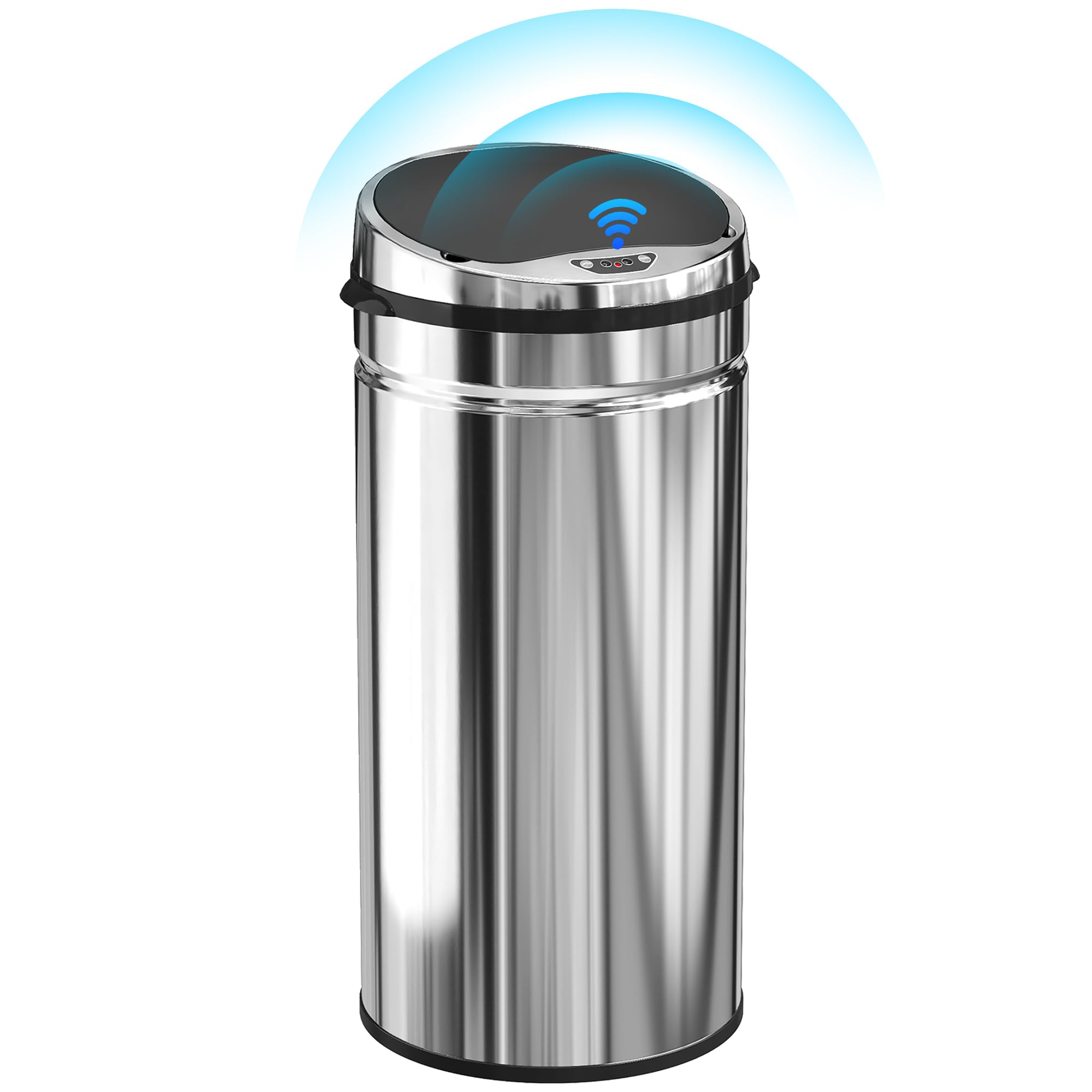 HOMCOM Sensor Bin - 42L - Stainless Steel - Silver
