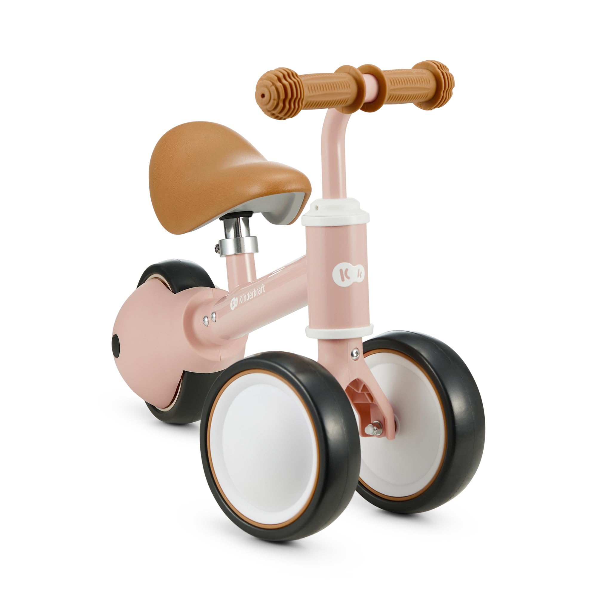 Kinderkraft Laufrad Cutie, Lernlaufrad, Kinderlaufrad, Lauflernrad, Fahrrad ohne Pedale, Dreirad, Aus Metall, Modernes Design, Sichere Konstruktion, für Kinder ab 1 Jahr, Rosa