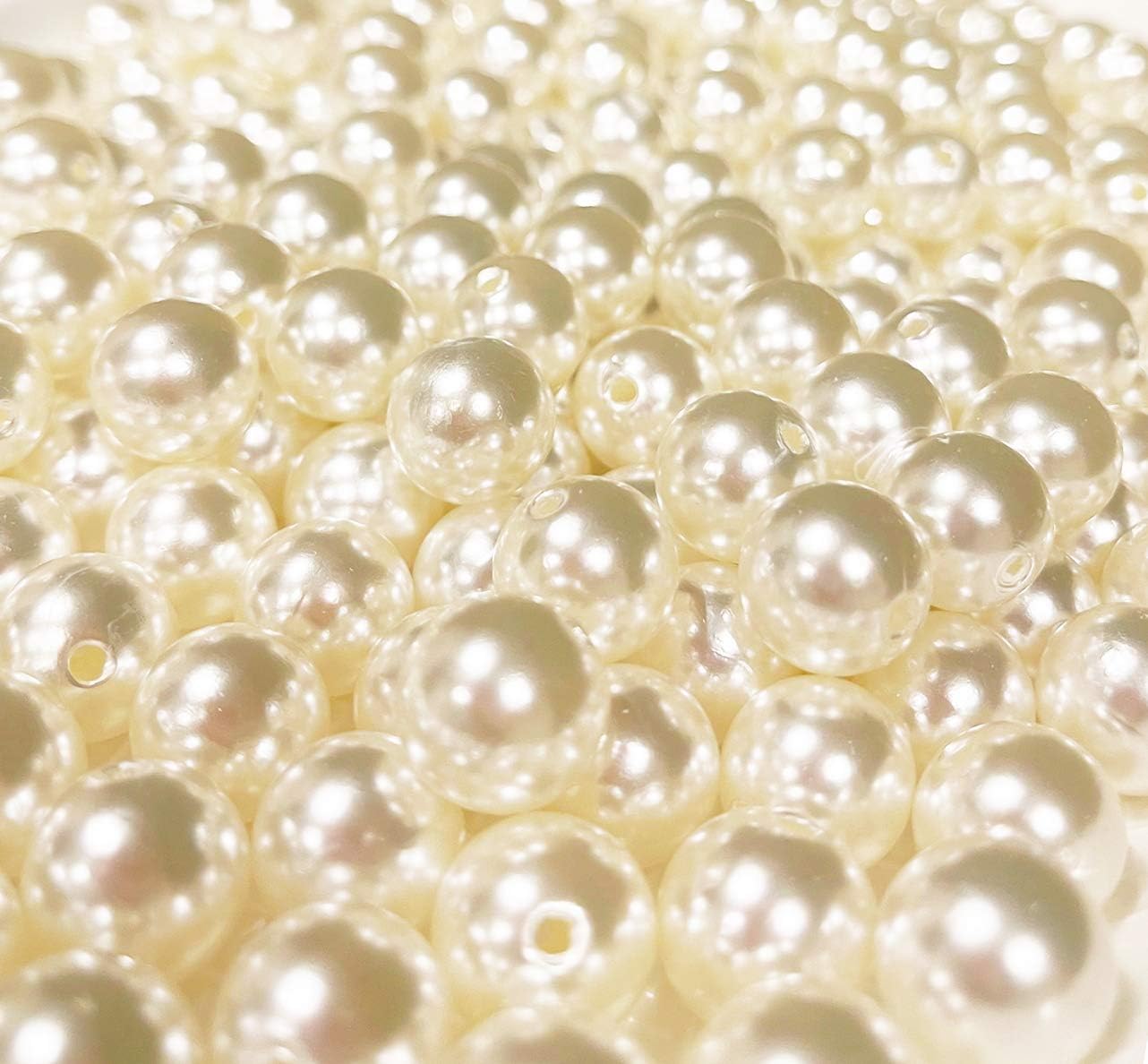 325pcs 14mm Pearl Beads for Jewelry Making and Crafts, Perlas Para Bisuteria, Vase Filler, Beads in Bulk, Ivory