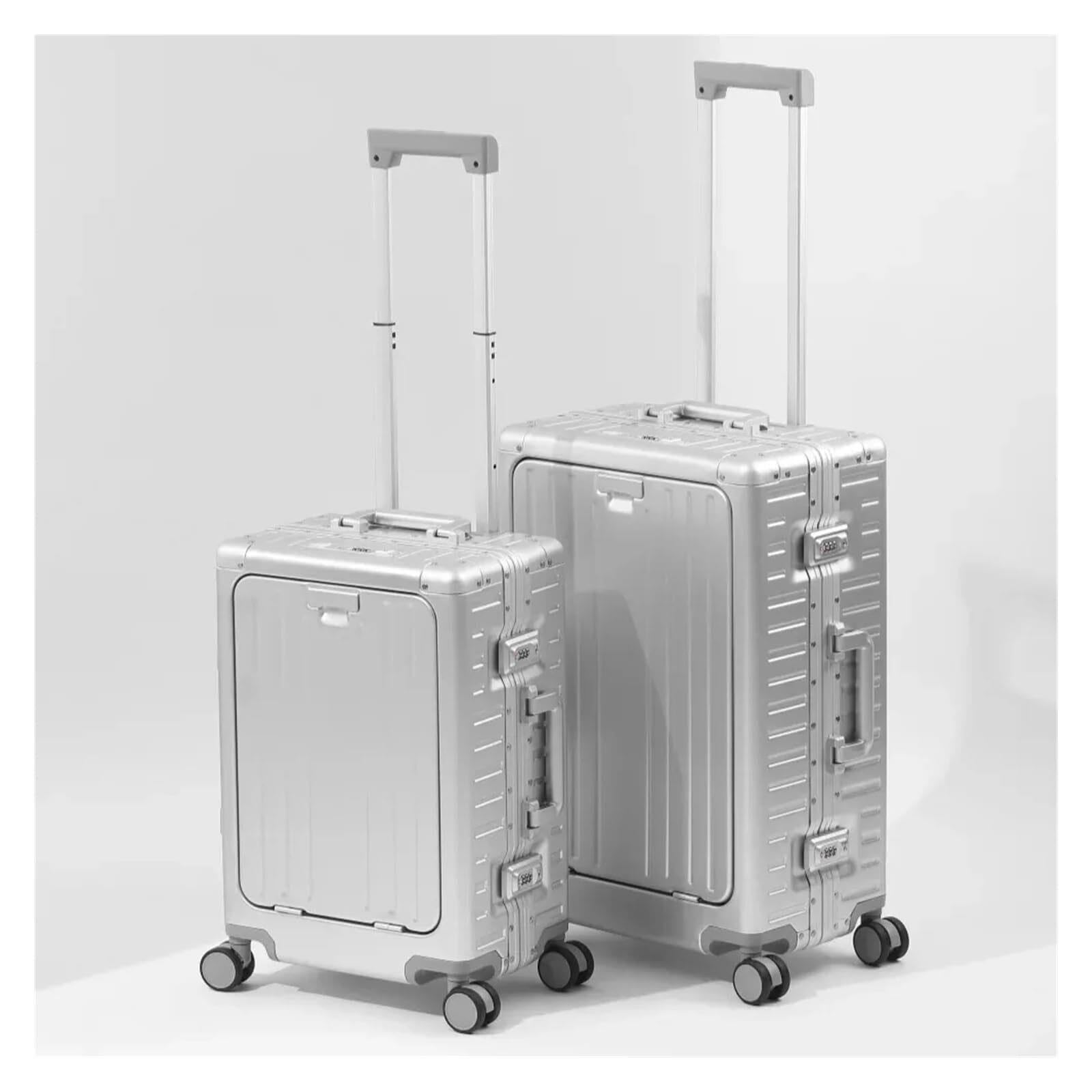 Maleta de aluminio y magnesio de 60 cm, con conector USB, apertura frontal, medio, 20Inches 500mm, Clásico