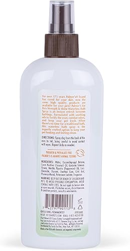 Miniatura 6 de Palmer's for Pets - Spray de baño sin agua para perros, fórmula de aceite de coco, sin enjuague, sin enjuague, para refrescarse instantáneamente sin