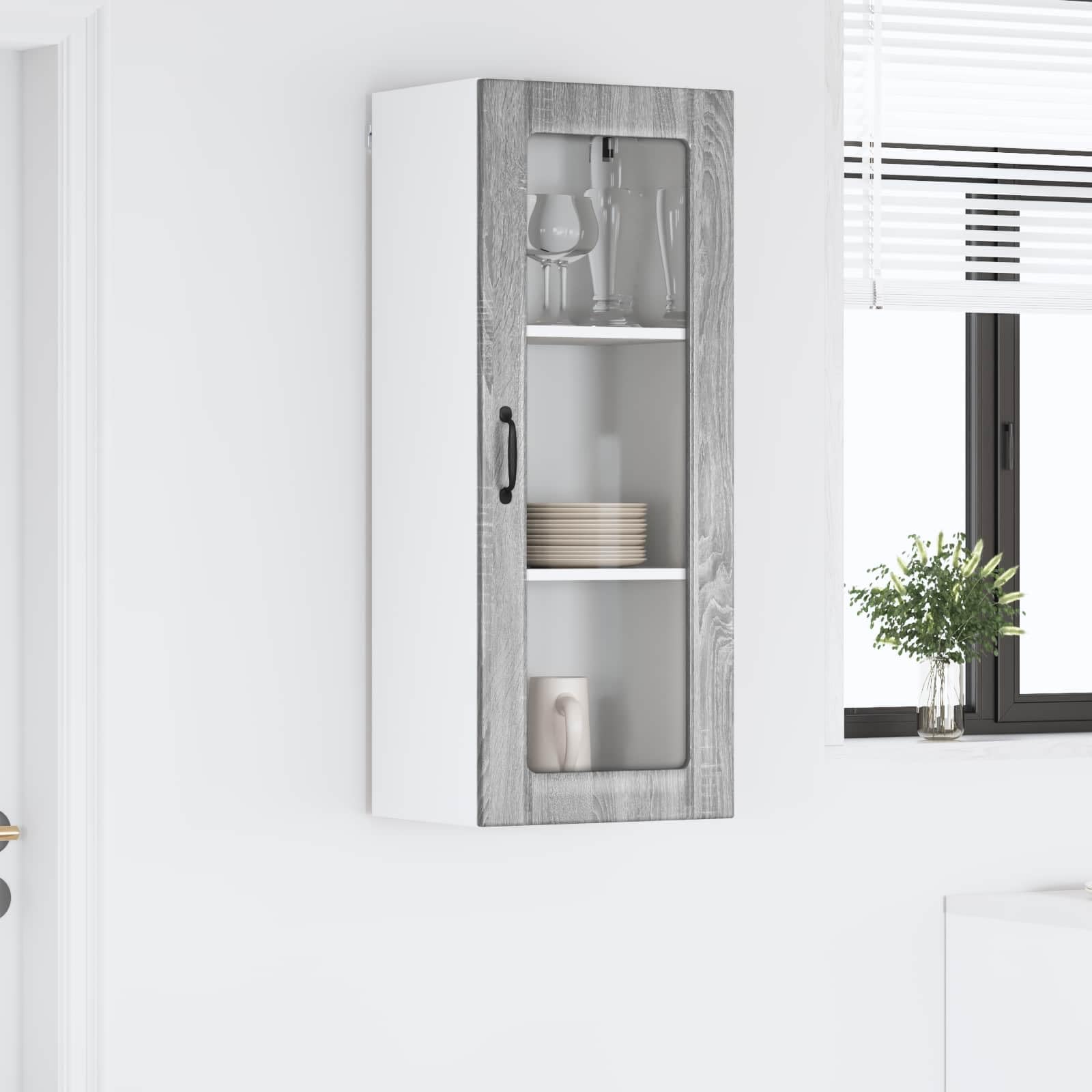 Armadio 40x31x100 cm con 1 anta con 2 ripiani in legno