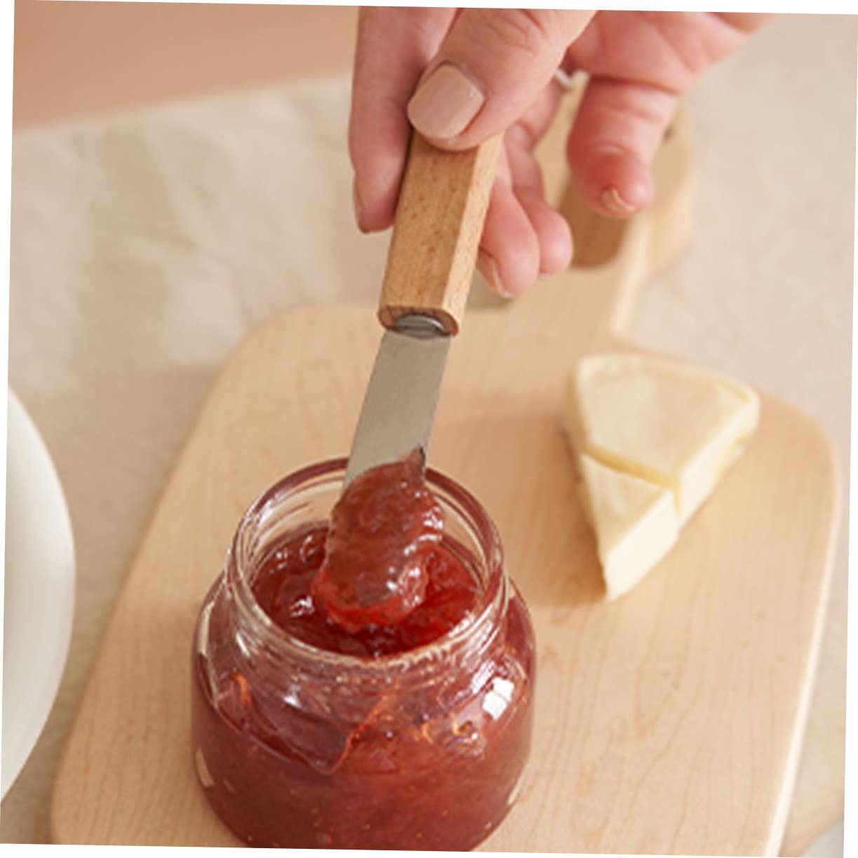 PRETYZOOM 3 Sets Wooden Butter Spatula Butter Spreader Butter Scraper Cheese Slicer Home Accessory Kitchen Tableware Honey Spatula Creme Cheese Stainless Steel Mini Cheese