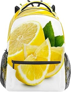 Mochila escolar para meninos e meninas mochila para estudante de frutas limão bolsa para livros meninos meninas leve durável médio ensino médio ensino médio bolsa para viagem caminhada acampamento mochila, Multicolorido, One Size, Clássico