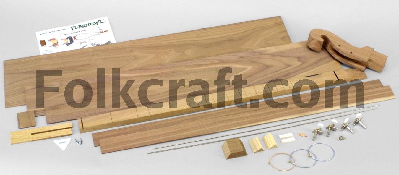 Folkcraft Black Walnut Teardrop Dulcimer Kit Musical Instruments
