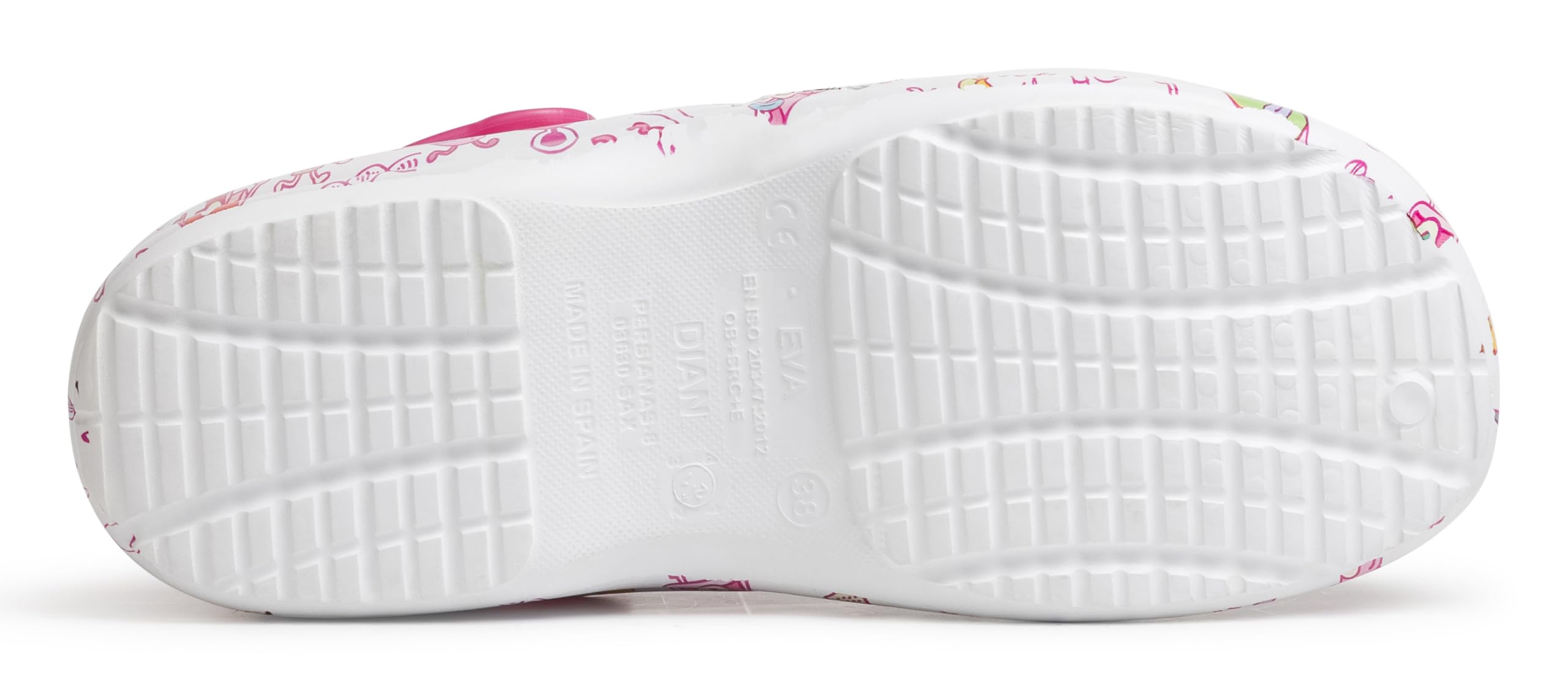 DIAN - EVA Enjoy, Zueco Sanitario Ultraligero de EVA sin Latex, Transpirable, Antibacteriano y Antideslizante, Correa Abatible, Planta de PU Forrada y Extraíble