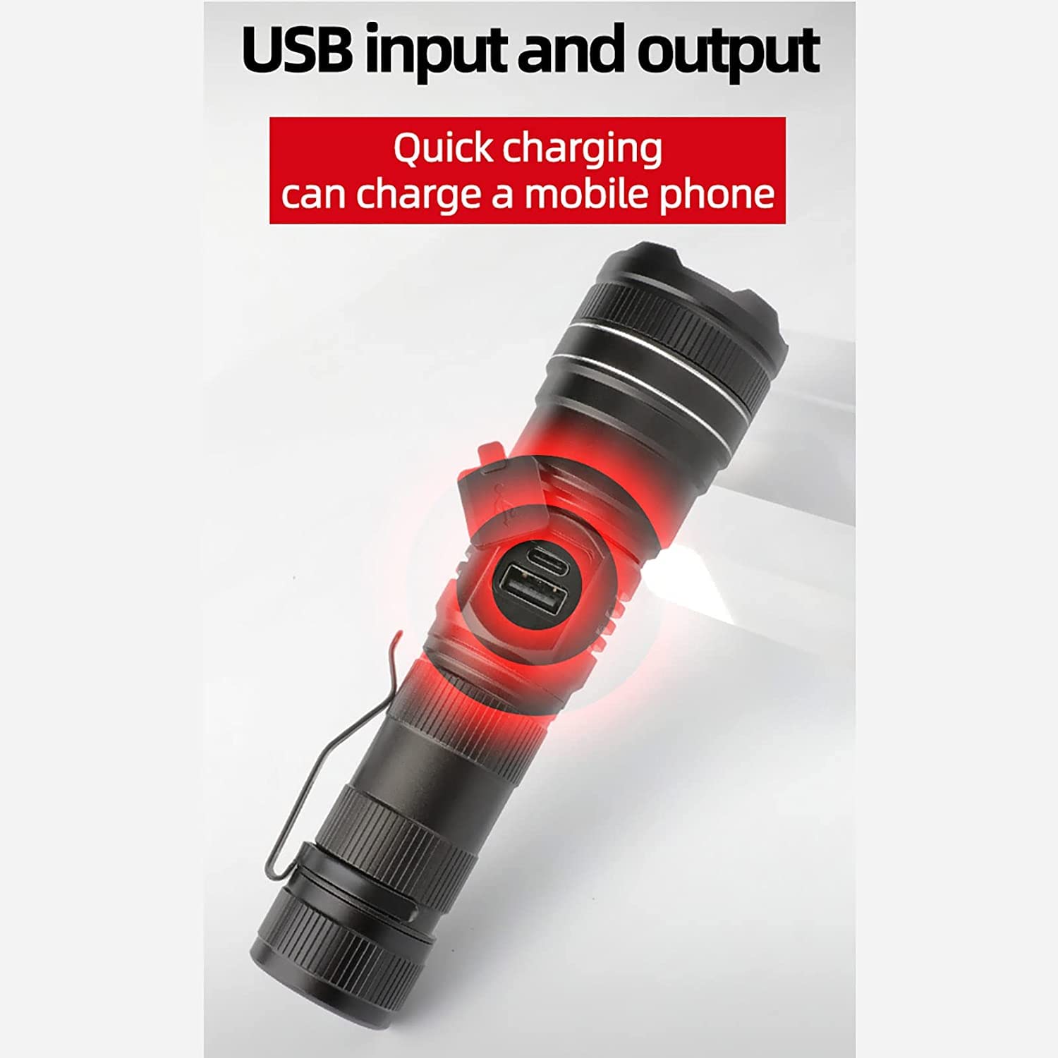 Torche, Torches LED Super Bright, Mini Lampe de Poche for Une Utilisation extérieure d'urgence, Lampes de Poche avec des lumens élevés, Mini Torche résistante à l'eau for Le Camping