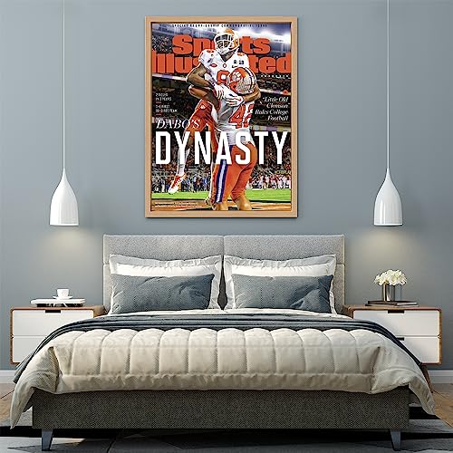VERRE ART Printed Framed Canvas Painting for Home Decor Office Wall Studio Wall Living Room Decoration (45x60inch Wooden Floater) - Dabos Dynasty Clemson