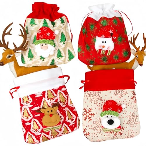 Zekono�N���X�}�X�M�t�g�o�b�O �g�[�g�o�b�O 4����N���X�}�X�����i 20*25CM ���z���̃v�����g�A�L�����f�B�e��A����M�t�g��A�q�������M�t�g�A�G�߂̑��蕨 (4�l�ߍ��킹�iA�^�C�v�V�l*1�AB�^�C�v�Ⴞ���*1�AC�^�C�v�q��*1�AD�^�C