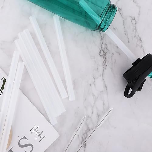 Miniatura 5 de 8 popotes de repuesto para Camelbak Eddy + botella de agua, con un cepillo de limpieza, popotes reutilizables rectos solo compatibles con accesorios