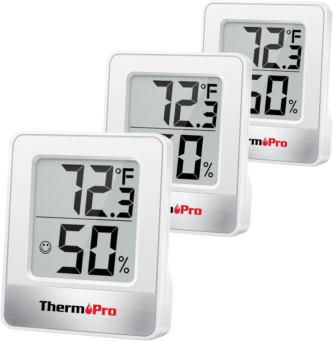ThermoPro TP49 3 Pieces Digital Hygrometer Indoor Thermometer Humidity Meter Mini Hygrometer with Temperature