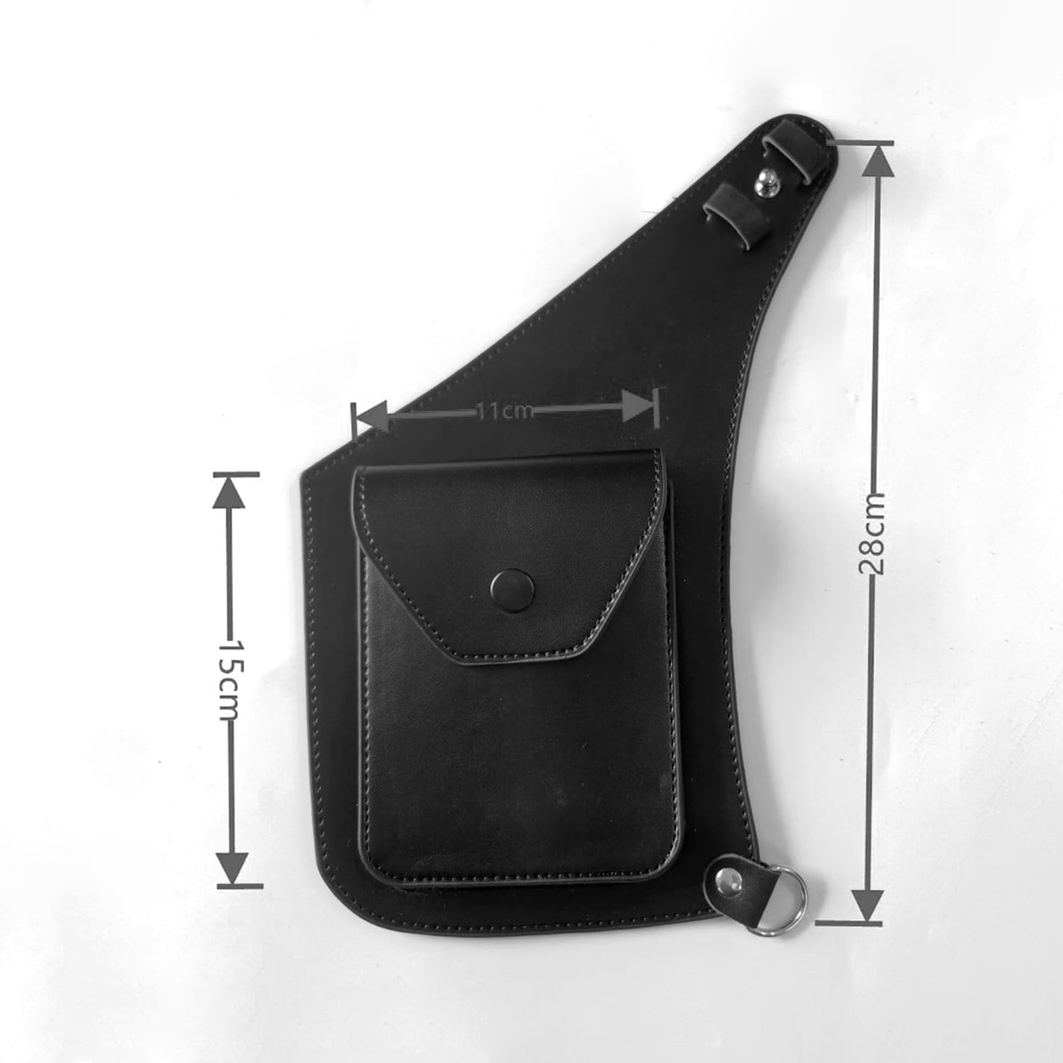 Caché en Plein Air Mode sous Les Bras Sac Réglable en Cuir PU Aisselle Sacoche Médiévale Rétro Double Bandoulière Anti-vol Téléphone étui Portefeuille pour Hommes Femmes