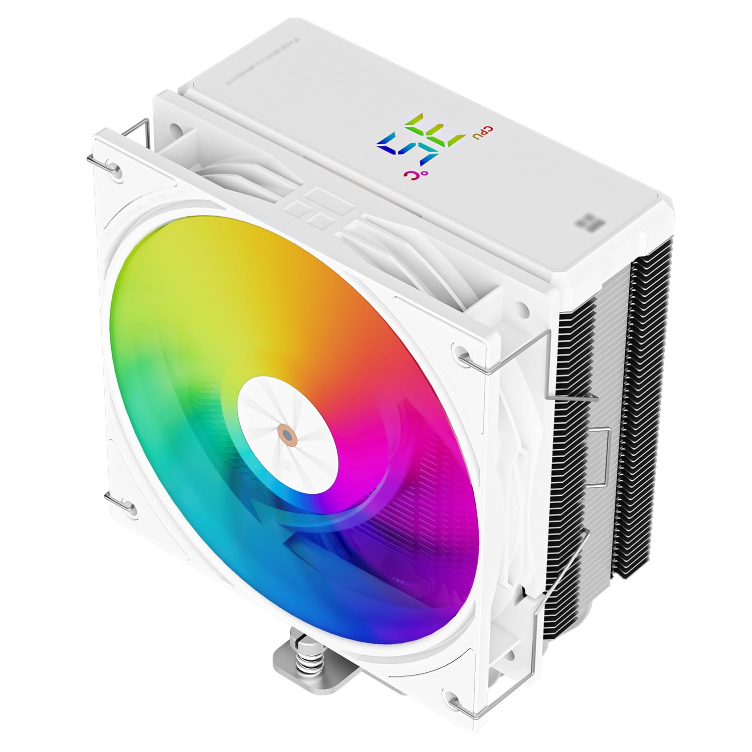 TR-Thermalright Assassin X 120 Digital ARGB White CPU-Kühler,4x6mm Wärmerohre, 120mm ARGB-Lüfter-2000U/min, Digital Display Board Top Cover, für AM5/AM4, Intel lga1851/1700, Weiß
