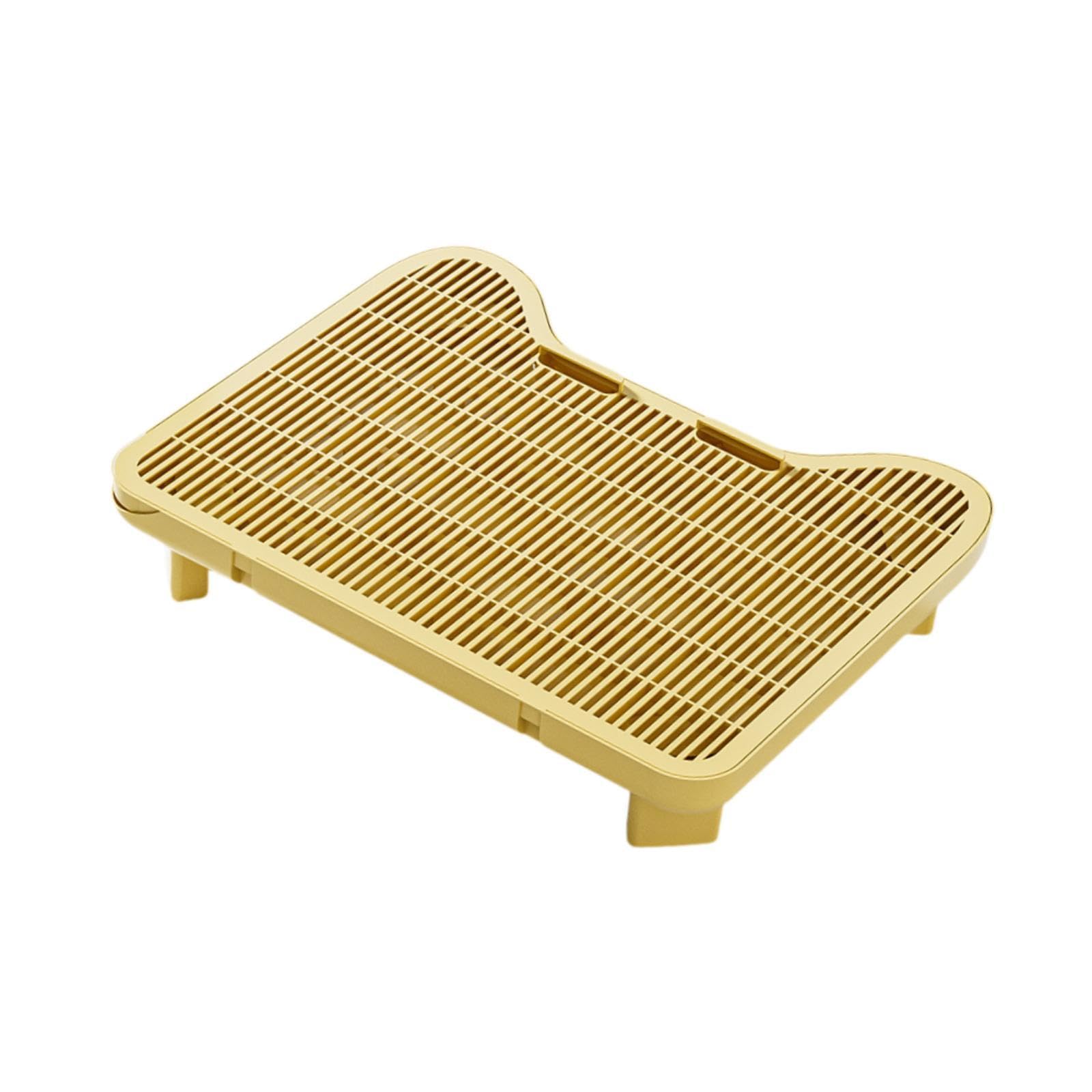 Alfombrilla para Arenero de Gato, Ligera, Fácil de Limpiar, Lavable, de Doble Capa.