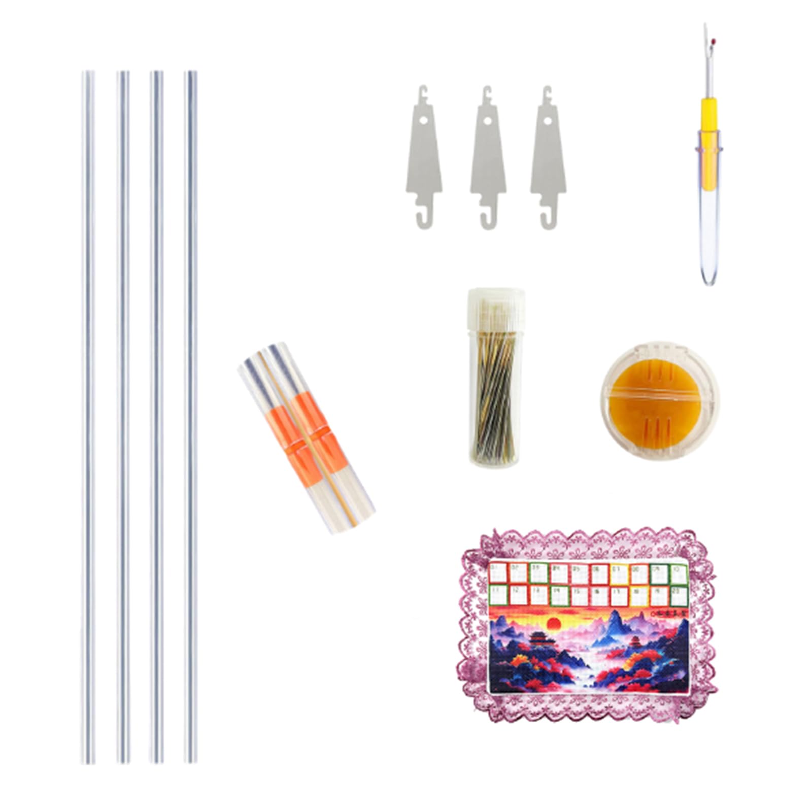 Portable Sewing Supplies Accessories Sets Includes Seam Ripper and Needle