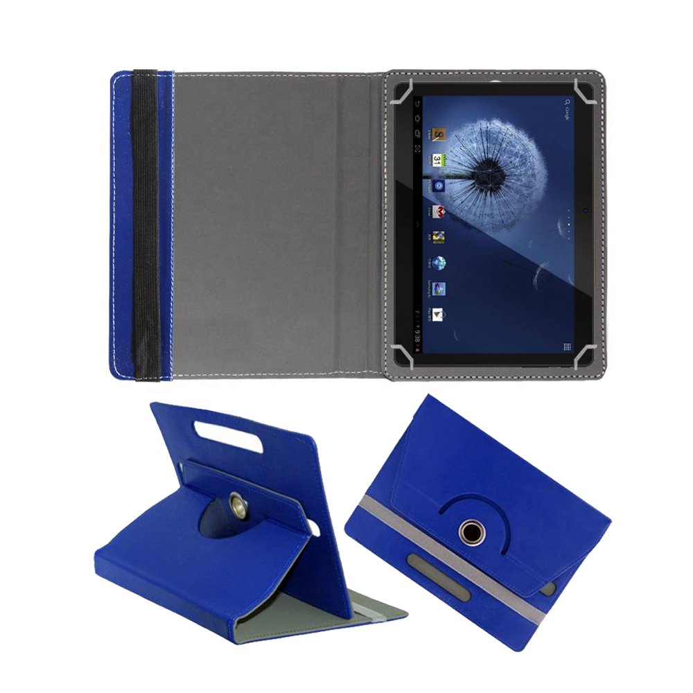 Fastway 360 Degree Rotating Tablet Book Cover for Wishtel IRA-CAPSULE-4G 10.1Inch 8 GB Wi-Fi+4G Tablet (Blue)