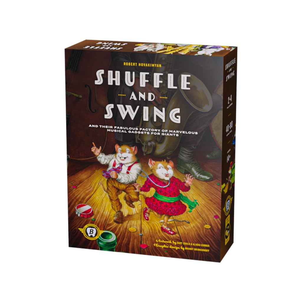 Bitewing Games | Shuffle And Swing | Gra Planszowa Z Podwójnym Rondlem Rekrutacją Pracowników Motywem Jazzowej Fabryki I Planowaniem Strategicznym | 2 Do 4 Graczy | 40 Do 80 Minut