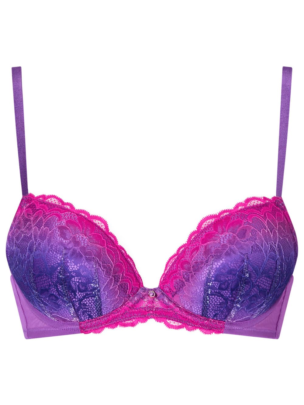 Ann Summers Bright Purple Sexy Lace Ombre Padded Plunge Bra, 34Dd