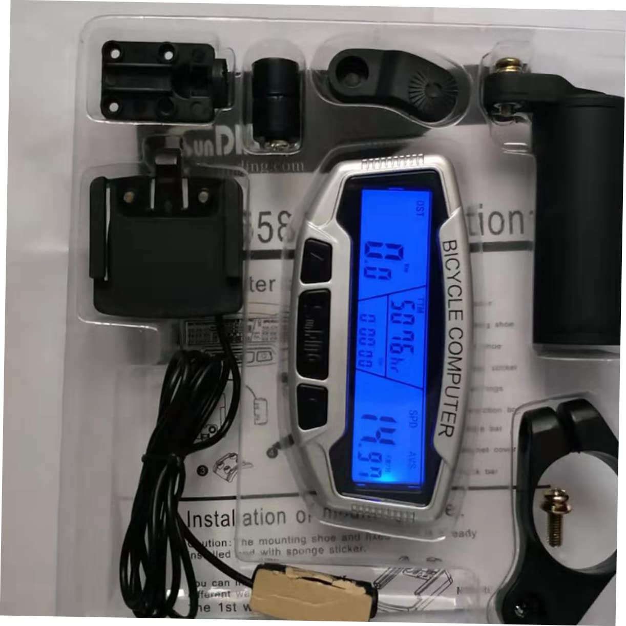 BESPORTBLE 24 Functions Bike Computer Night Light Speedometer Tachometer Battery Easy to Read Display for Road Mountain and Folding Bicycles