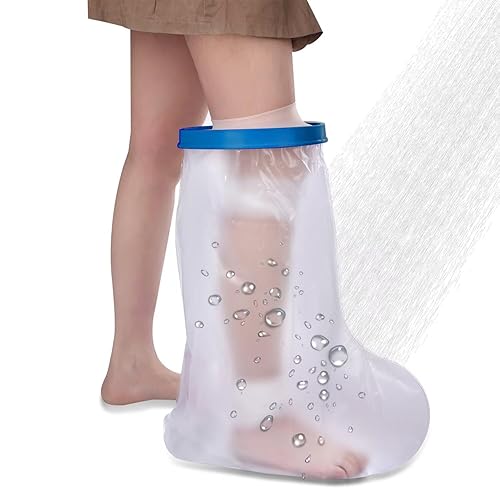 Cast Covers for Shower Leg, Waterproof Cast Cover for ShoweringSwimming, Cast Protector for Shower Leg Adult, Water Proof Shower Boots for Foot