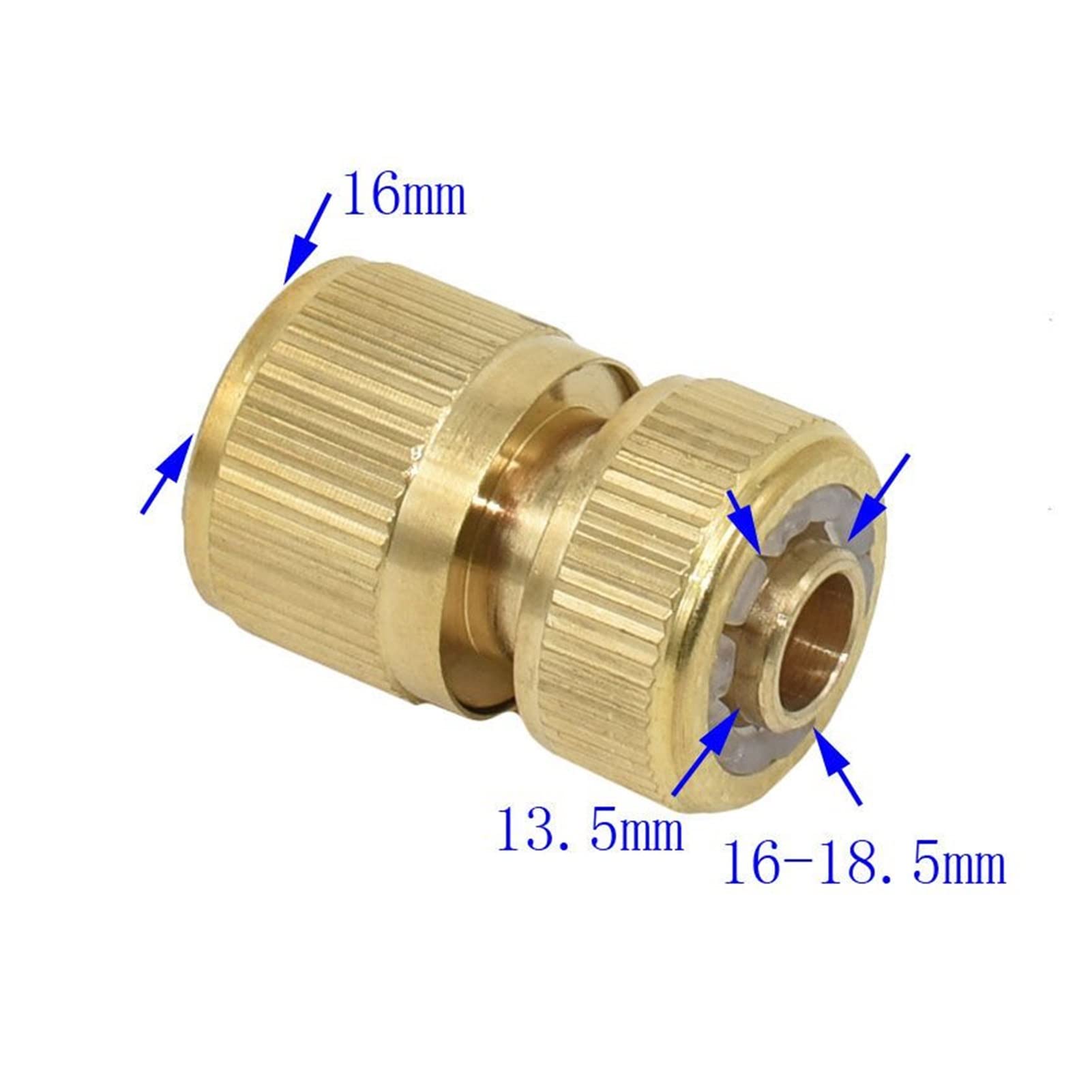 Conexión de Agua de pulverización 1/2 Pulgada Manguera de latón Conector rápido Conector de Cobre Jardín de Manguera de 16 mm Accesorios de Grifo Accesorios de Pistola de Agua 8 Piezas
