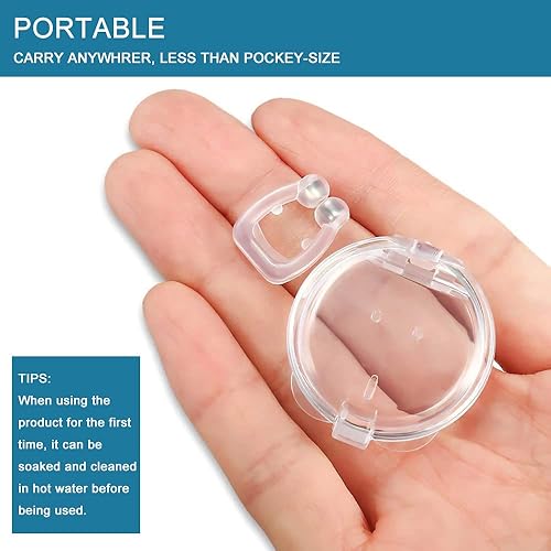 Miniatura 8 de Tapón para ronquidos dispositivos antironquidos clip de nariz antironquidos ayuda para respirar de halación para detener los ronquidos tapón