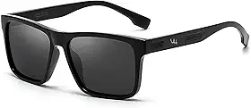 Óculos de Sol Masculino Polarizado Com Proteção UV400 Formato Quadrado Visão Confortável Uso Casual Dia a Dia Esportivo Village Heaven 1036