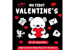 My First Valentines High Contrast Baby Book For Newborns