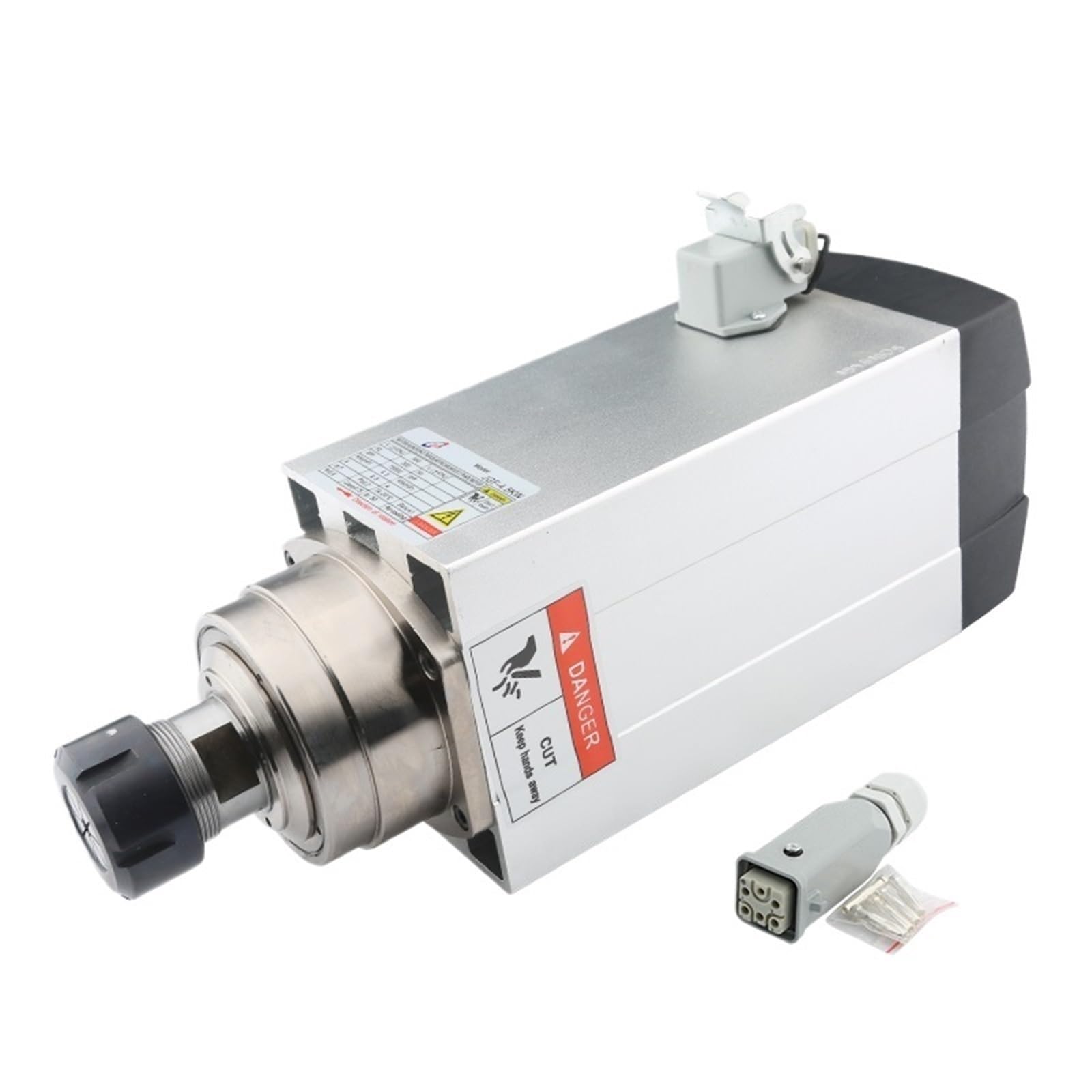 ANERTQUIH CNC Spindle Motor 4.5kw ER32 Square Air-Cooled 220V/380V Machine Tool 300Hz 18000RPM Engraving and Milling