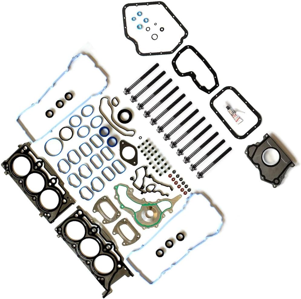 Head Gasket Set W/Head Bolts Fit for Chrysler 200 3.6L,for Dodge Avenger 3.6L,for Jeep Grand Cherokee 3.6L,for Ram 1500 3.6L,for Volkswagen Routan 3.6L OE Replacement HS26541PT,HS54880