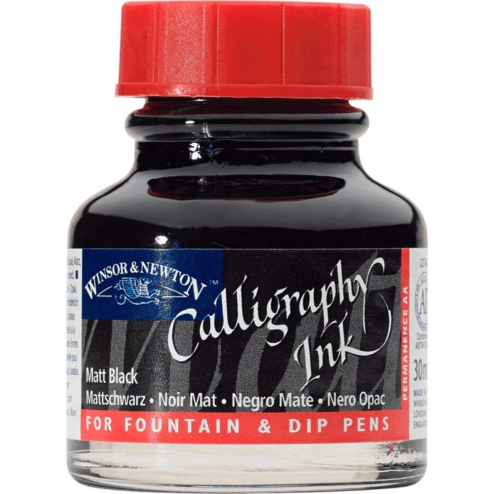 Winsor & Newton CALLIG DIP PEN INK 30ML BLACK